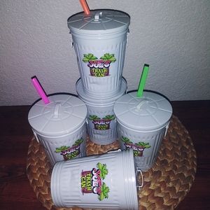 Set of 5 Joe's Crab Shack Trash Can cups